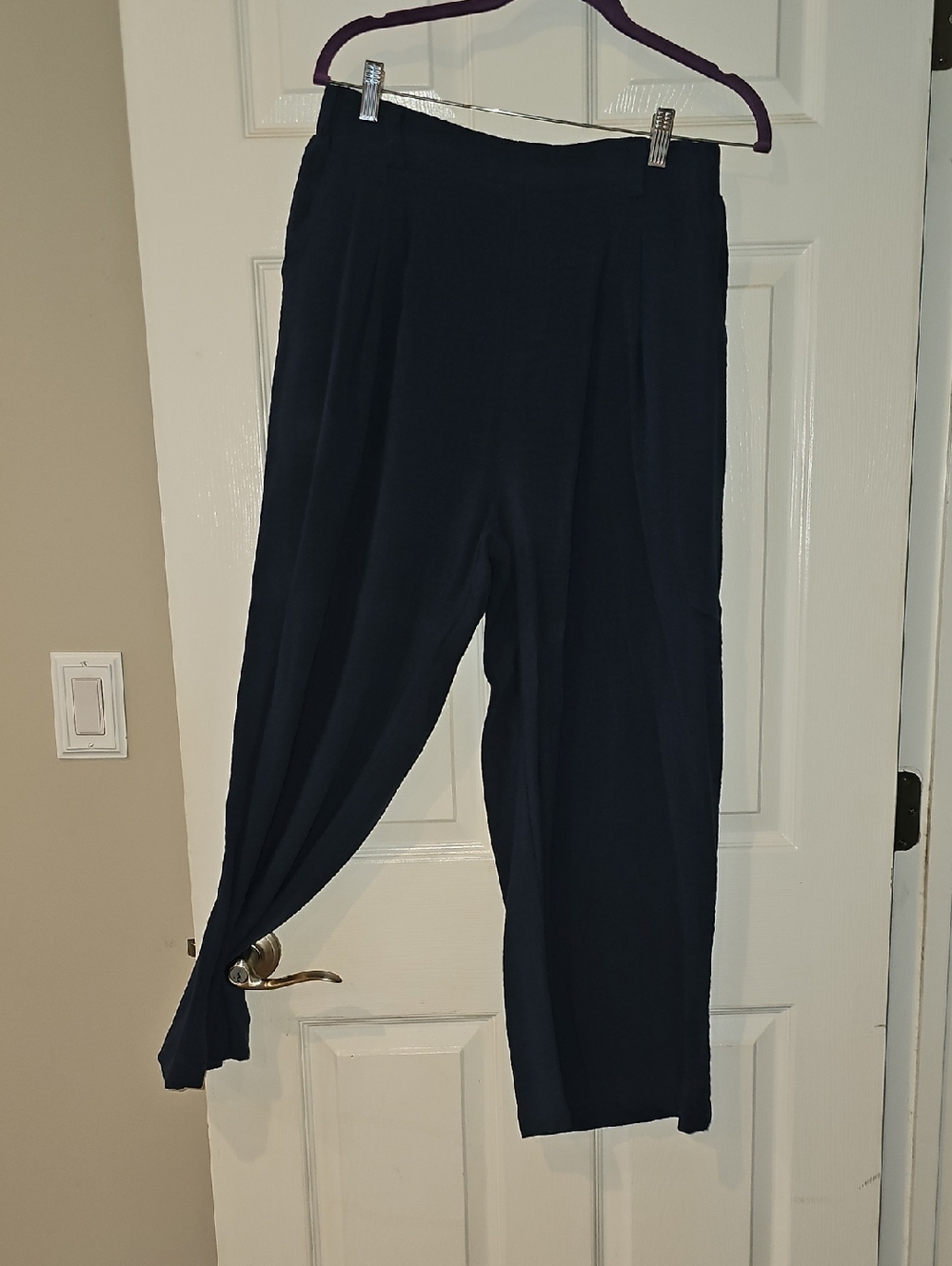 HALARA Navy Wide Leg Pants